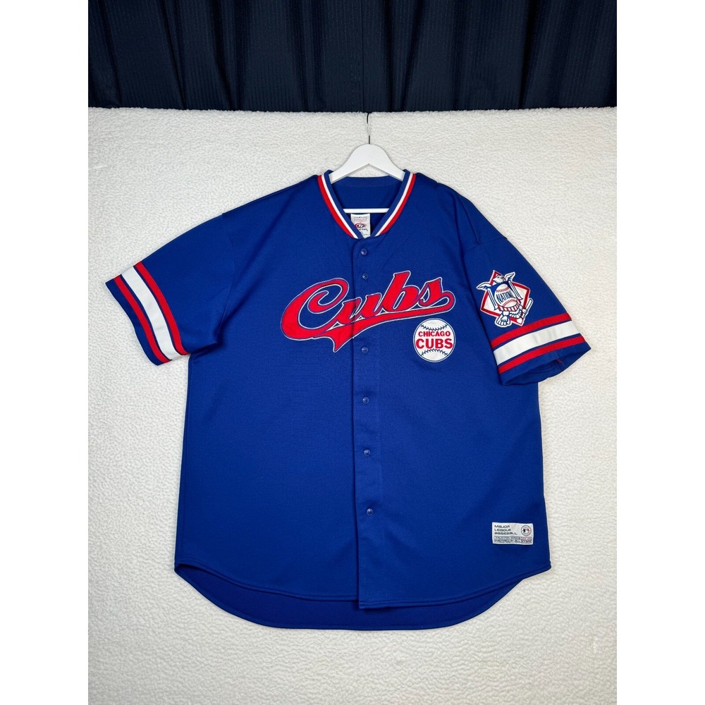 Vtg Chicago Cubs True Fan Jersey Mens 2XL Mark Prior #22 National Patch Stitched